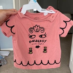 Salmon pink Burberry shirt for 6 months
